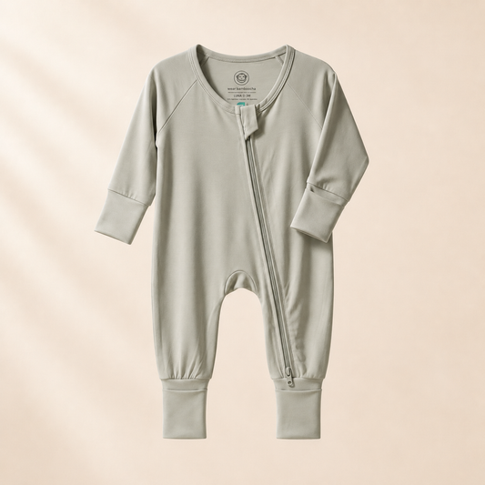Bamboo Baby Romper - Big Comfort Energy Green