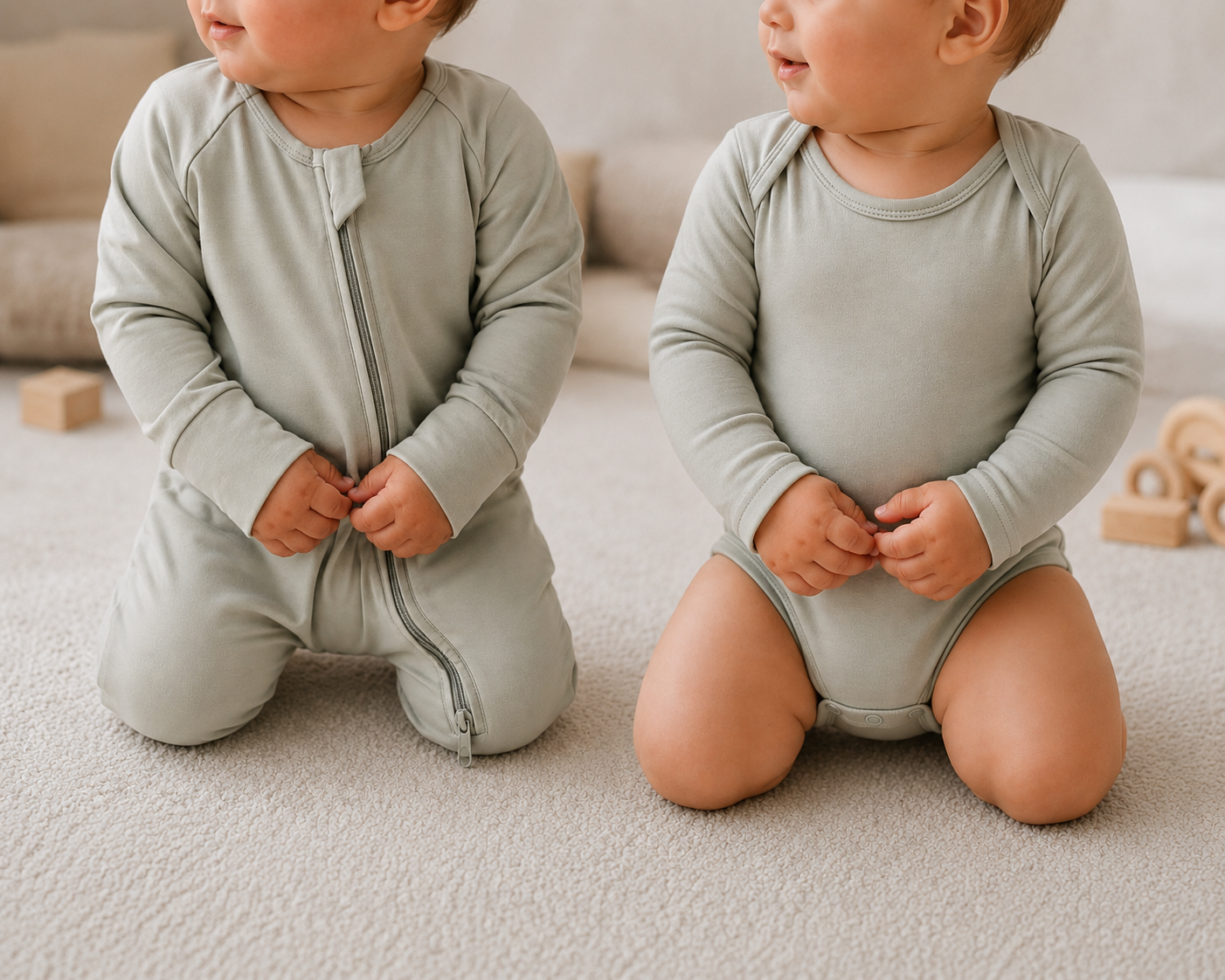 Romper + Body Set aus Bambusviskose